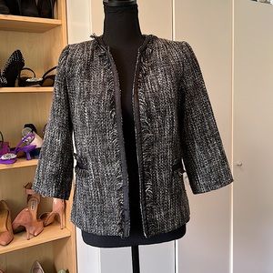 Zac and Rachel tweed jacket.